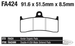 EBC-HH brake pads F15 TH=8mm (DE)