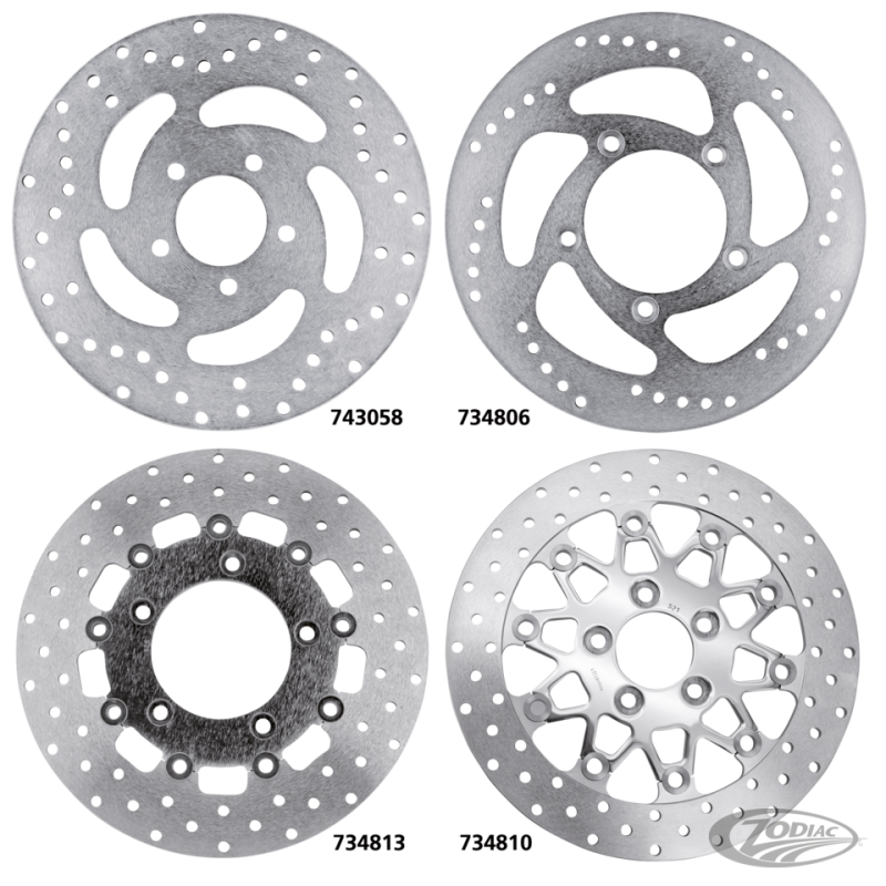 FLH/T86-99 billet rear disc for V-pads (DE)