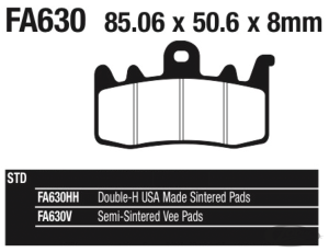 EBC-V brake pads RA/H21-up FTR19-up  F27