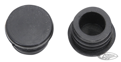 Black plastic tube plug, 1", pair (DE)