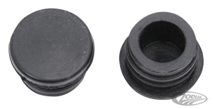 Black plastic tube plug, 1", pair (DE)