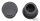Black plastic tube plug, 1", pair (DE)