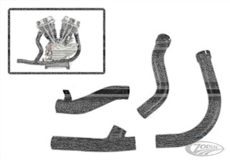 2-1 Complete Exhaust Black FL48-57 (DE)