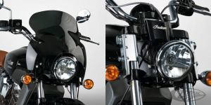 Wave QR windshield kit Scout chrome