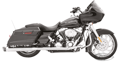 RACING DUALS CHR W/BLK TIPS FLH/T09-16 (DE)