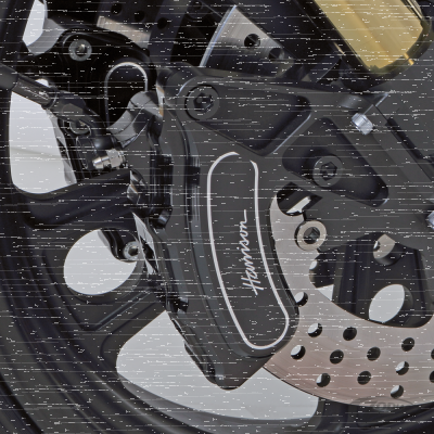 Slimline 6 frnt calipers 13" 00-up Chrom (DE)