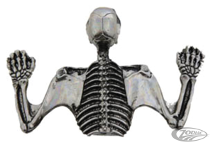 7" Headlamp Visor Ornament Skull Chrome