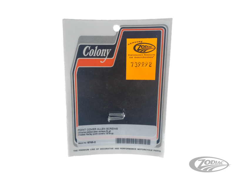 Chrome hex button head ign.cvr screws (DE)
