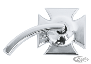 Billet Maltese Cross mirror left polish (DE)