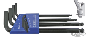Eklind 9 Piece Metric Ball Hex L Key set