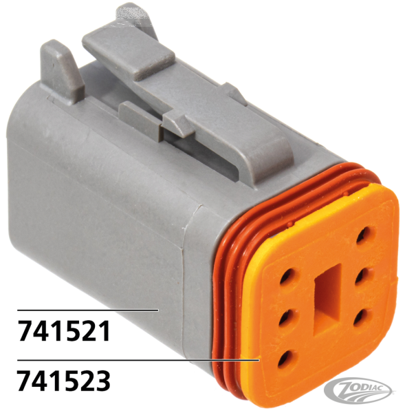 6 Pole grey socket housing (DE)