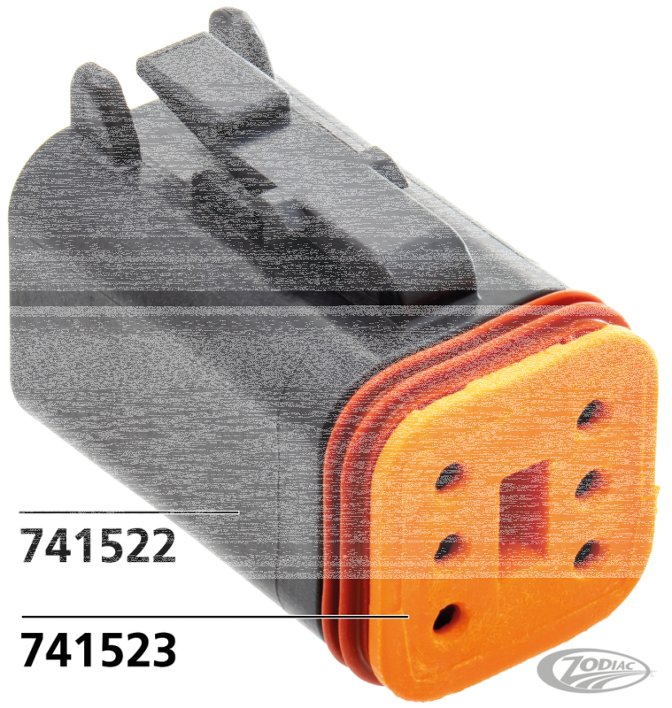 6 Pole black socket housing (DE)