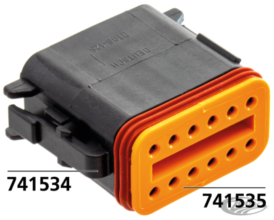 12 Pole black socket housing (DE)