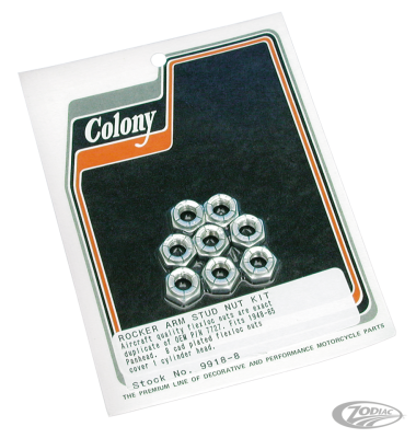 Panhead rocker stud flex lock nuts set/8 (DE)