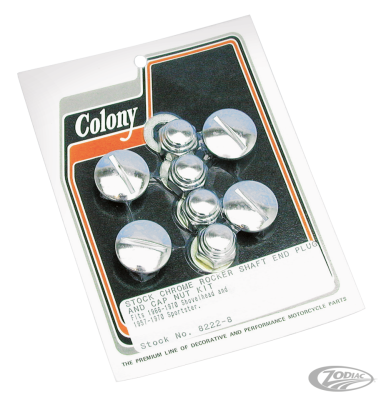 Rocker Shaft Cap & Nut Kit Chr HD57-70 (DE)