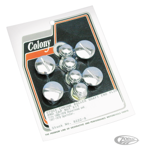 Rocker Shaft Cap & Nut Kit Chr HD57-70 (DE)