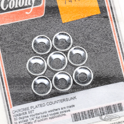 Companion Countersunk Chr washer 1/4", 8 (DE)