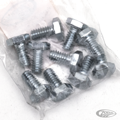 10pck hex bolt 1/4-20x1/2" UNC zinc (DE)