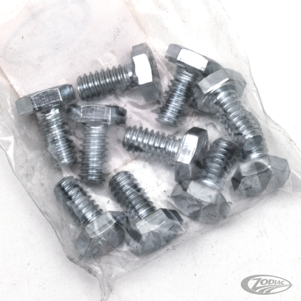 10pck hex bolt 1/4-20x1/2" UNC zinc (DE)