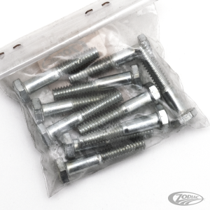 10pck hex bolt 1/4-20x1-3/8" UNC zinc