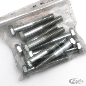 10pck hex bolt 1/4-20x1-5/8" UNC zinc (DE)