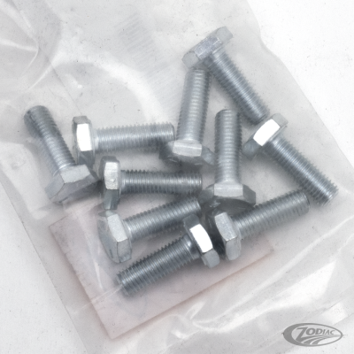 10pck hex bolt 1/4-28x3/4" UNF zinc (DE)