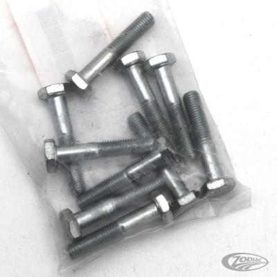 10pck hex bolt 1/4-28x1-3/8" UNF zinc (DE)