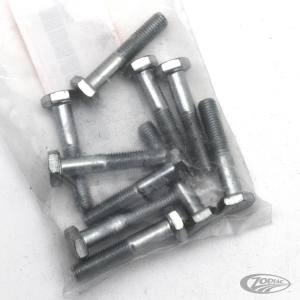 10pck hex bolt 1/4-28x1-3/8" UNF zinc (DE)