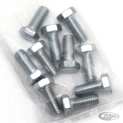 10pck hex bolt 3/8-16x7/8" UNC zinc (DE)