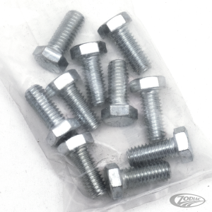 10pck hex bolt 3/8-16x7/8" UNC zinc