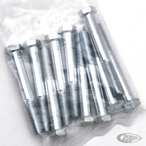 10pck hex bolt 3/8-16x3" UNC zinc
