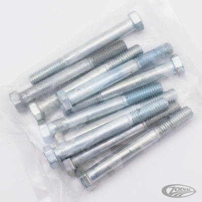 10pck hex bolt 3/8-16x3-1/4" UNC zinc