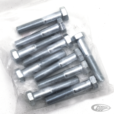 10pck hex bolt 3/8-24x2" UNF zinc