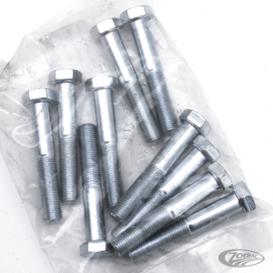 10pck hex bolt 3/8-24x2-1/4" UNF zinc
