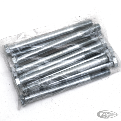 10pck hex bolt 3/8-24x4-3/4" UNF zinc (DE)