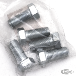 5pck hex bolt 7/16-20x1" UNF zinc (DE)
