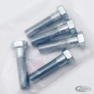 5pck hex bolt 1/2-20"x2" UNF zinc