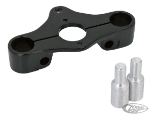 Triple clamp Black inline for Springer