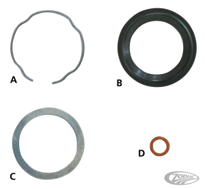 6pck Wire Retaining Ring Fork Oil Seal (DE)