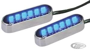 Cyron Convex 6 LED Chrome Blue 2 Pack