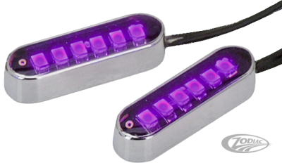 Cyron Convex 6 LED Chrome Purple pair