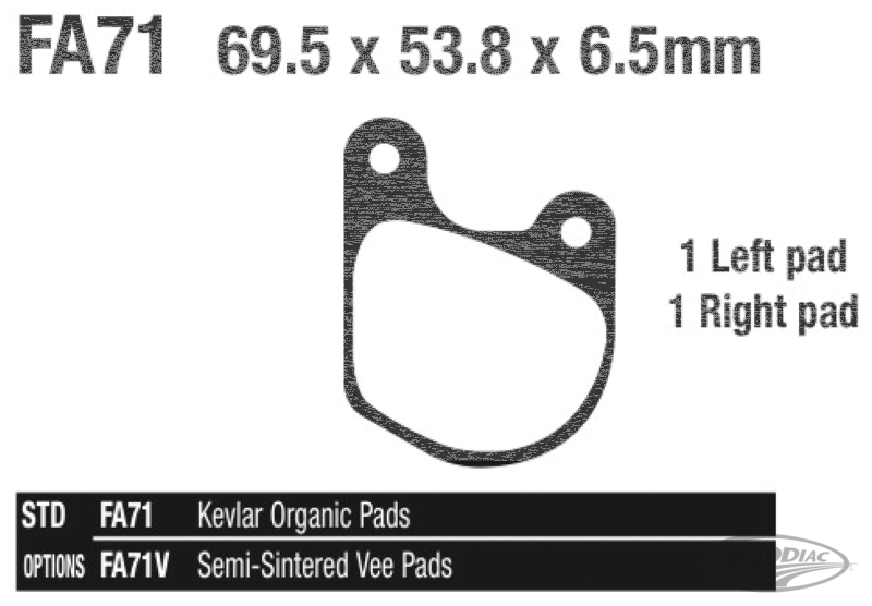 EBC Brake Pads FX/XL 77- Front (DE)