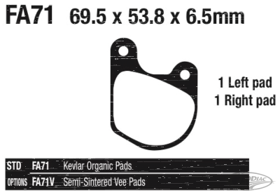 EBC Brake Pads FX/XL 77- Front (DE)