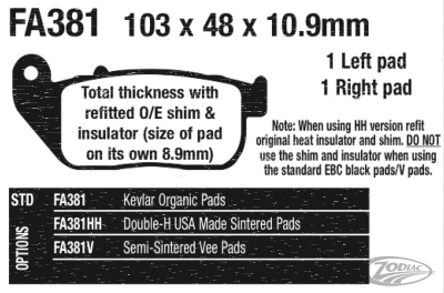EBC Brake pads XL04-13 front (DE)