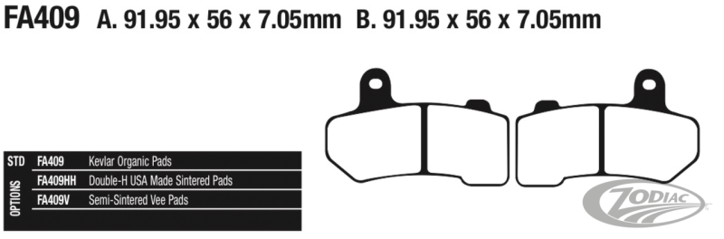 EBC Brake Pads VRSC06-17 FLH/T08-18 (DE)
