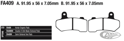 EBC-HH Sinter Pads VRSC06-17 FLH08-17 FR (DE)