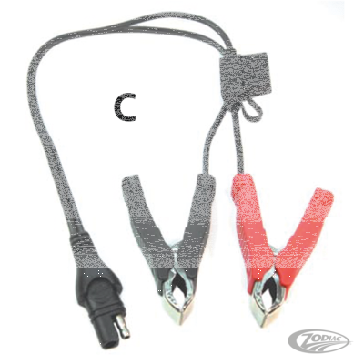 Optimate SAE to battery clips w/fuse (DE)
