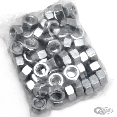 GZP 50pck nut 7/16-20 UNF zinc