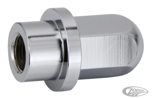 Chrome wheel axle nut f/side mount plate (DE)
