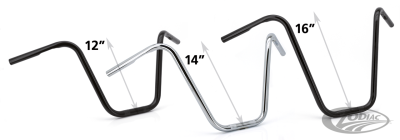 Burly narrow 12" apehanger chrome (DE)